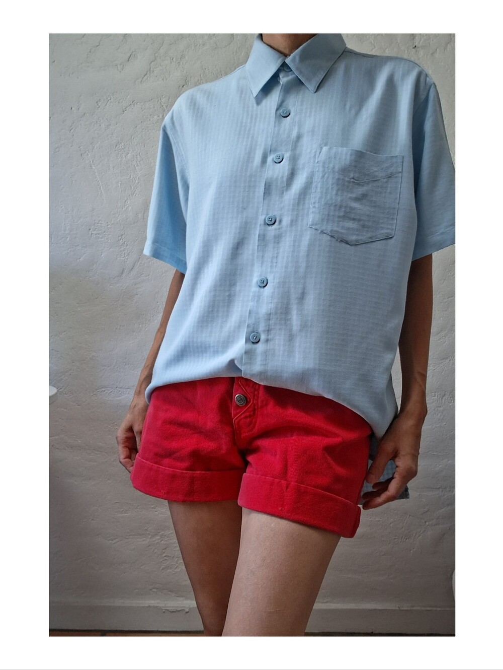 MILANO BAY Vintage 90s Minimalist Preppy Rayon Shirt Medium